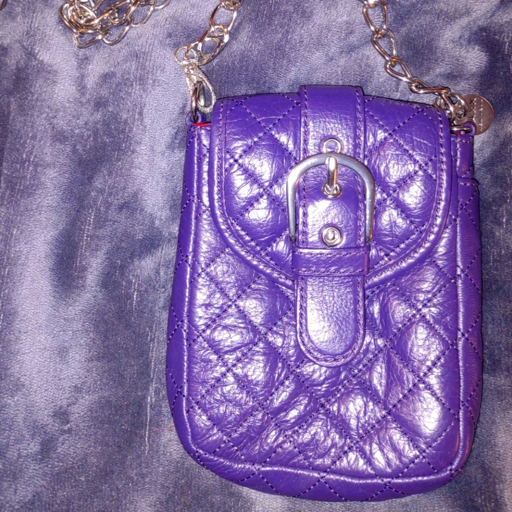 NWOT Crossbody by Maxx NY, genuine purple leather.